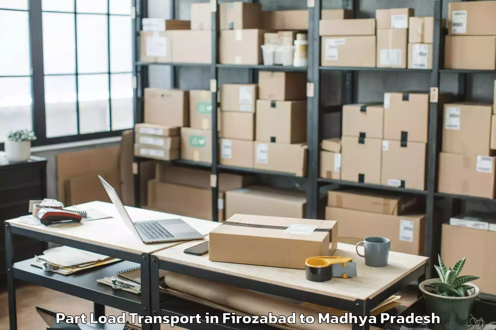 Book Firozabad to Rehti Part Load Transport Online